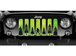 Grille Insert; Bigfoot Bright Green Background (07-18 Jeep Wrangler JK)