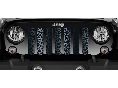 Grille Insert; Black Leopard Print (07-18 Jeep Wrangler JK)
