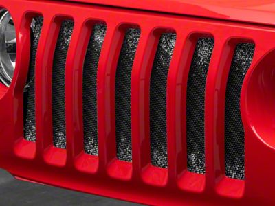 Grille Insert; Black and Silver Fleck (18-25 Jeep Wrangler JL w/o TrailCam)