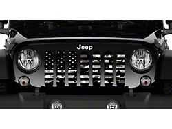 Grille Insert; Black and White Camo Flag (97-06 Jeep Wrangler TJ)