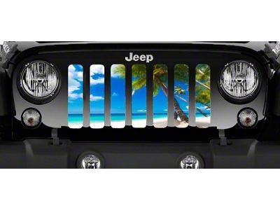 Grille Insert; Blue Beach Palm (18-25 Jeep Wrangler JL w/o TrailCam)