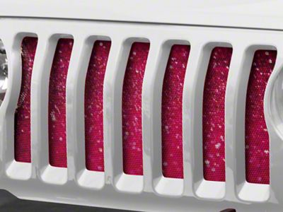 Grille Insert; Bright Pink Fleck (18-25 Jeep Wrangler JL w/o TrailCam)