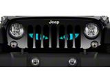 Grille Insert; Chaos Bright Blue Eyes (18-23 Jeep Wrangler JL w/o TrailCam)