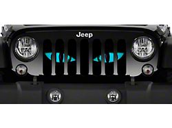 Grille Insert; Chaos Bright Blue Eyes (18-23 Jeep Wrangler JL w/o TrailCam)