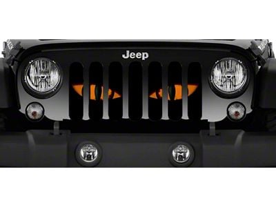 Grille Insert; Chaos Orange Eyes (18-25 Jeep Wrangler JL w/o TrailCam)