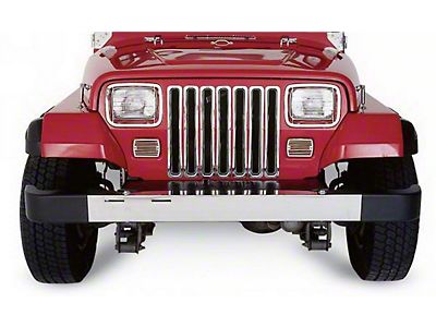 Stainless Steel Hood Kit #7499 For Jeep CJ5, CJ7, YJ Wrangler (1978-1995) - Front Placement, Hardware Included