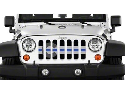 Grille Insert; Colorado Tactical Back the Blue (87-95 Jeep Wrangler YJ)