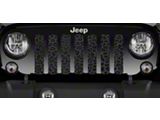 Grille Insert; Dark Gray and Black Leopard Print (97-06 Jeep Wrangler TJ)