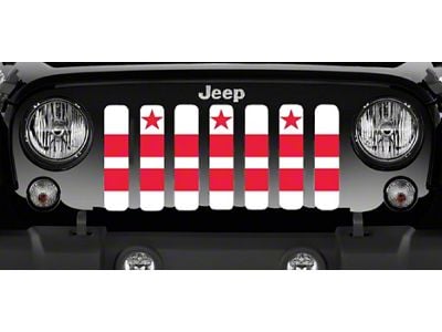 Grille Insert; District of Columbia Flag (87-95 Jeep Wrangler YJ)