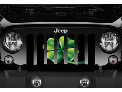 Grille Insert; Four Leaf Clover (18-25 Jeep Wrangler JL w/o TrailCam)
