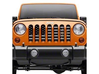 Grille Insert; Gold American III Percenters (87-95 Jeep Wrangler YJ)