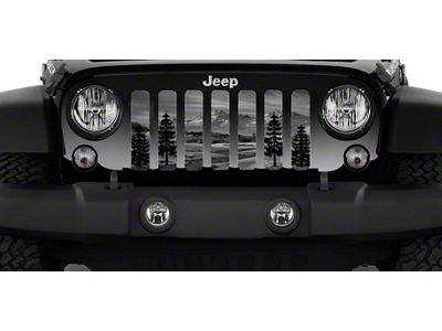 Grille Insert; Gray Mountain Pine (18-25 Jeep Wrangler JL w/o TrailCam)