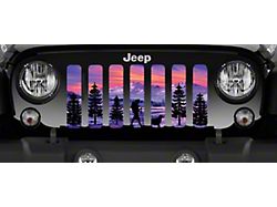 Grille Insert; Hiker Purple Mountain (18-25 Jeep Wrangler JL w/o TrailCam)