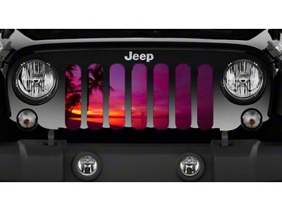 Grille Insert; Just Beachy (18-25 Jeep Wrangler JL w/o TrailCam)