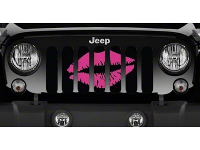 Grille Insert; Kiss (18-25 Jeep Wrangler JL w/o TrailCam)