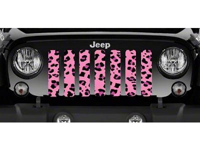 Grille Insert; Lady Leopard Print (87-95 Jeep Wrangler YJ)