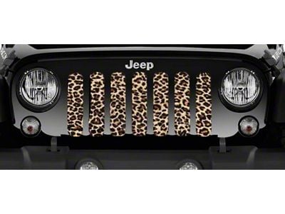 Grille Insert; Leopard Animal Print (07-18 Jeep Wrangler JK)
