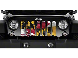 Grille Insert; Manly Deeds Maryland Flag (07-18 Jeep Wrangler JK)