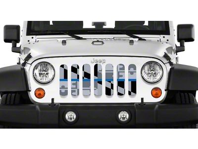 Grille Insert; Maryland Tactical Back the Blue (18-25 Jeep Wrangler JL w/o TrailCam)