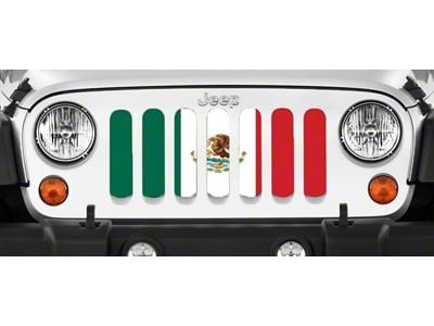 Grille Insert; Mexico Flag (97-06 Jeep Wrangler TJ)