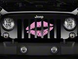 Grille Insert; Muah Kiss (18-25 Jeep Wrangler JL w/o TrailCam)