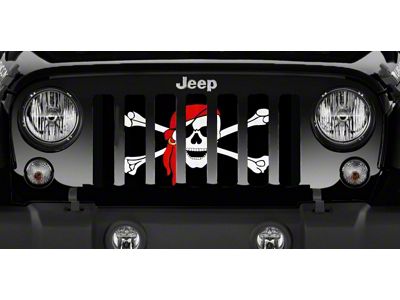Grille Insert; One Eye Jack Pirate Flag (97-06 Jeep Wrangler TJ)