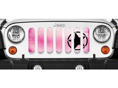 Grille Insert; Oscar Mike Pink Ombre (07-18 Jeep Wrangler JK)