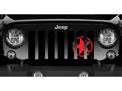 Grille Insert; Oscar Mike Red (07-18 Jeep Wrangler JK)