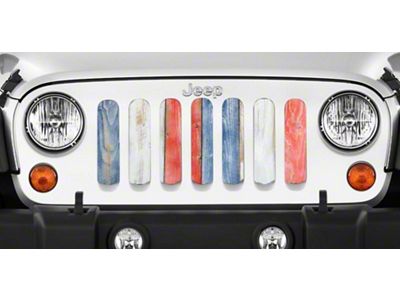 Grille Insert; Patriotic Pickets (97-06 Jeep Wrangler TJ)