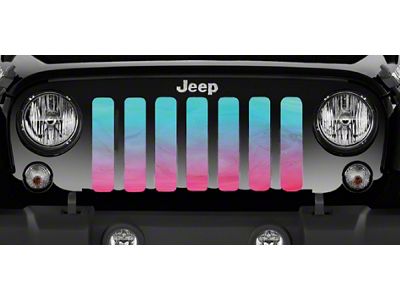 Grille Insert; Pink and Teal Ombre (07-18 Jeep Wrangler JK)