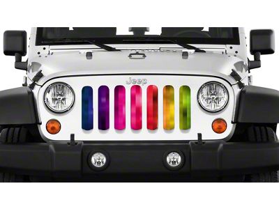 Grille Insert; Pixelation (18-25 Jeep Wrangler JL w/o TrailCam)