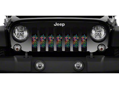 Grille Insert; Pretty Pineapples (07-18 Jeep Wrangler JK)