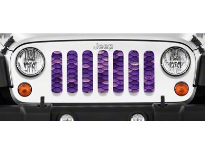 Grille Insert; Purple Mermaid Scales (18-25 Jeep Wrangler JL w/o TrailCam)