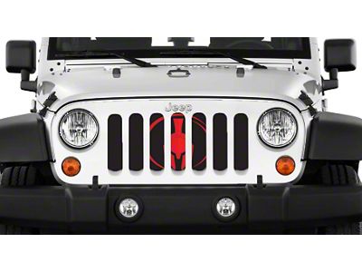 Grille Insert; Red Warrior (76-86 Jeep CJ5 & CJ7)