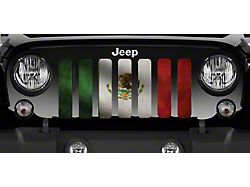 Grille Insert; Rustic Mexico Flag (07-18 Jeep Wrangler JK)