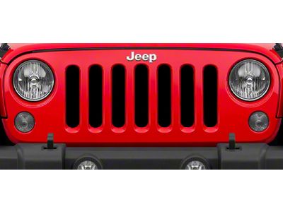Grille Insert; Solid Black (18-25 Jeep Wrangler JL w/o TrailCam)