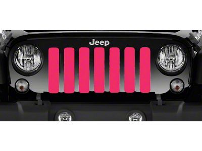 Grille Insert; Solid Bright Pink (07-18 Jeep Wrangler JK)