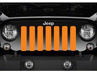 Grille Insert; Solid Orange (18-25 Jeep Wrangler JL w/o TrailCam)
