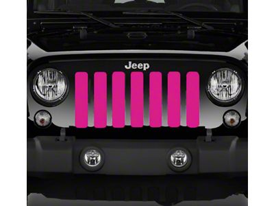 Grille Insert; Solid Pink (07-18 Jeep Wrangler JK)