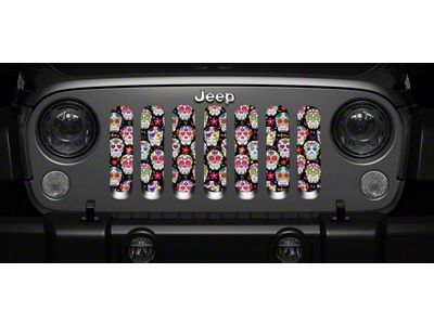 Grille Insert; Sugar Skulls (76-86 Jeep CJ5 & CJ7)