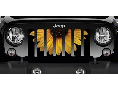 Grille Insert; Sunny Side Up Sunflowers (18-25 Jeep Wrangler JL w/o TrailCam)