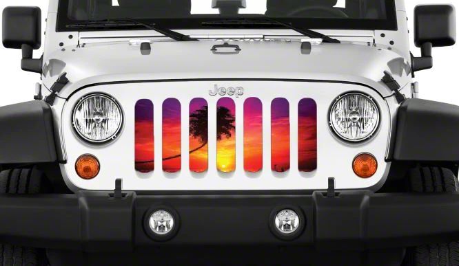ZKD Customs Jeep Wrangler Grille Insert; Hippie Floral 30038