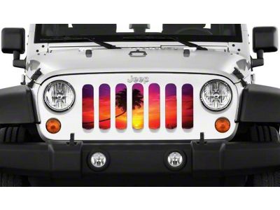 Grille Insert; Sunset Beach (18-25 Jeep Wrangler JL w/o TrailCam)