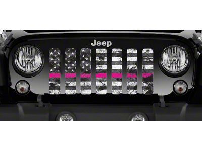 Grille Insert; Tactical Dirty Grace Pink Line (07-18 Jeep Wrangler JK)