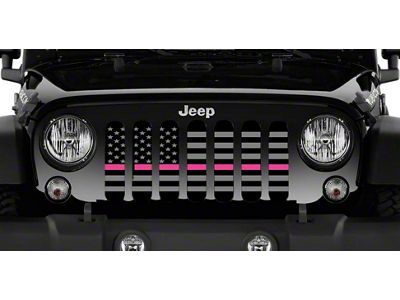 Grille Insert; Tactical Fight Like a Girl (18-25 Jeep Wrangler JL w/o TrailCam)