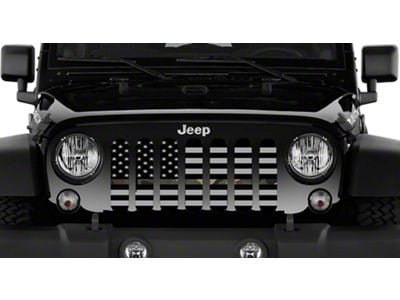 Grille Insert; Tactical Woodland Stripe Flag (07-18 Jeep Wrangler JK)