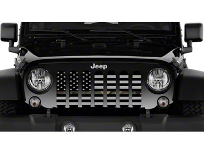 Grille Insert; Tactical Woodland Stripe Flag (18-25 Jeep Wrangler JL w/o TrailCam)