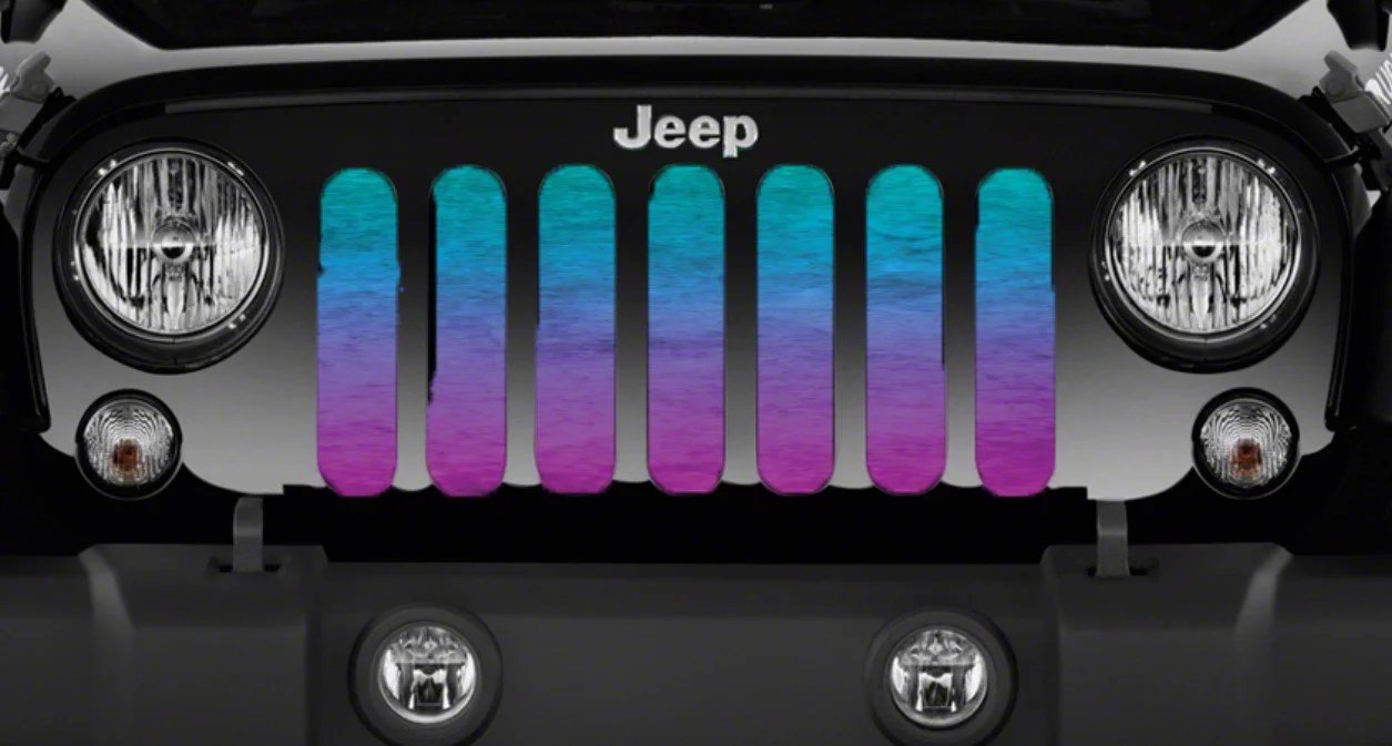 ZKD Customs Jeep Wrangler Grille Insert; Hippie Floral 30038