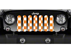 Grille Insert; Tennessee Orange Checkerboard (18-25 Jeep Wrangler JL w/o TrailCam)