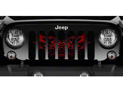 Grille Insert; Tribal Beast (87-95 Jeep Wrangler YJ)